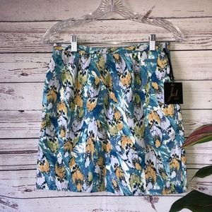 Jack by BB Dakota Feather print Reese Mini Skirt